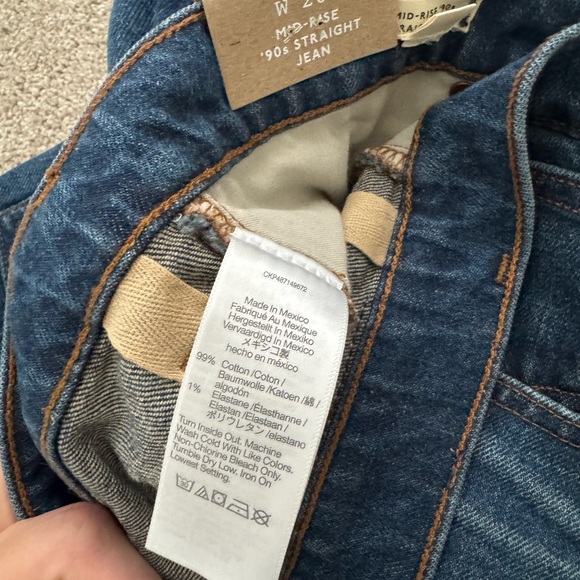 Madewell 90s Mid-rise Jean Osada wash 28T - Picture 8 of 9